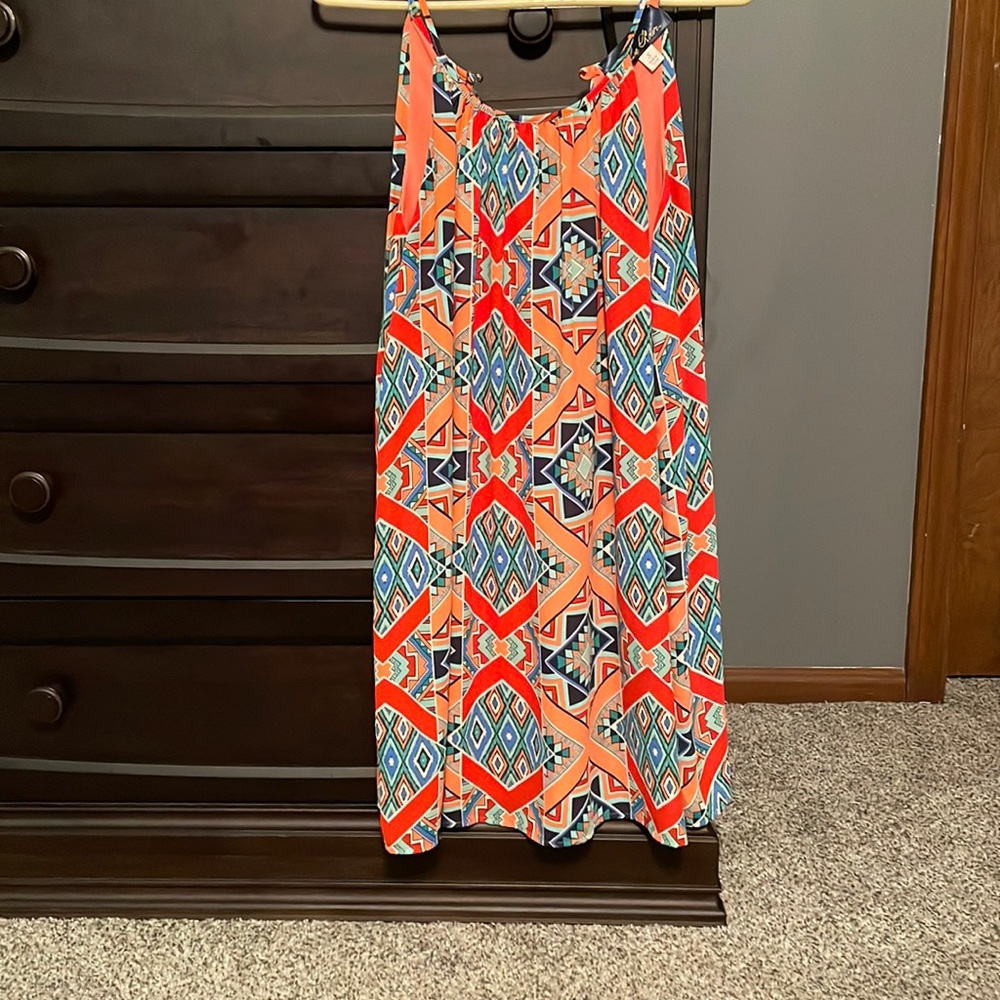 Blue rain summer dress